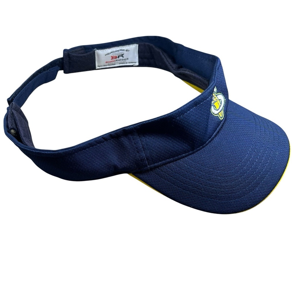 Savannah Bananas Baseball Visor Hat Rymm Ridder Navy Yellow Embroidered Logo - Picture 4 of 6